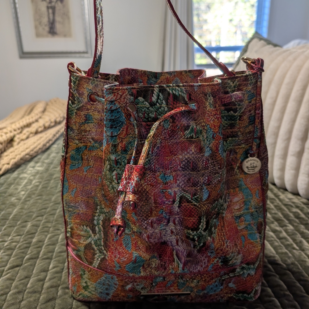 Brahmin Marlowe Reservoir Melbourne Bucket Shoulder Bag - Picture 10 of 13